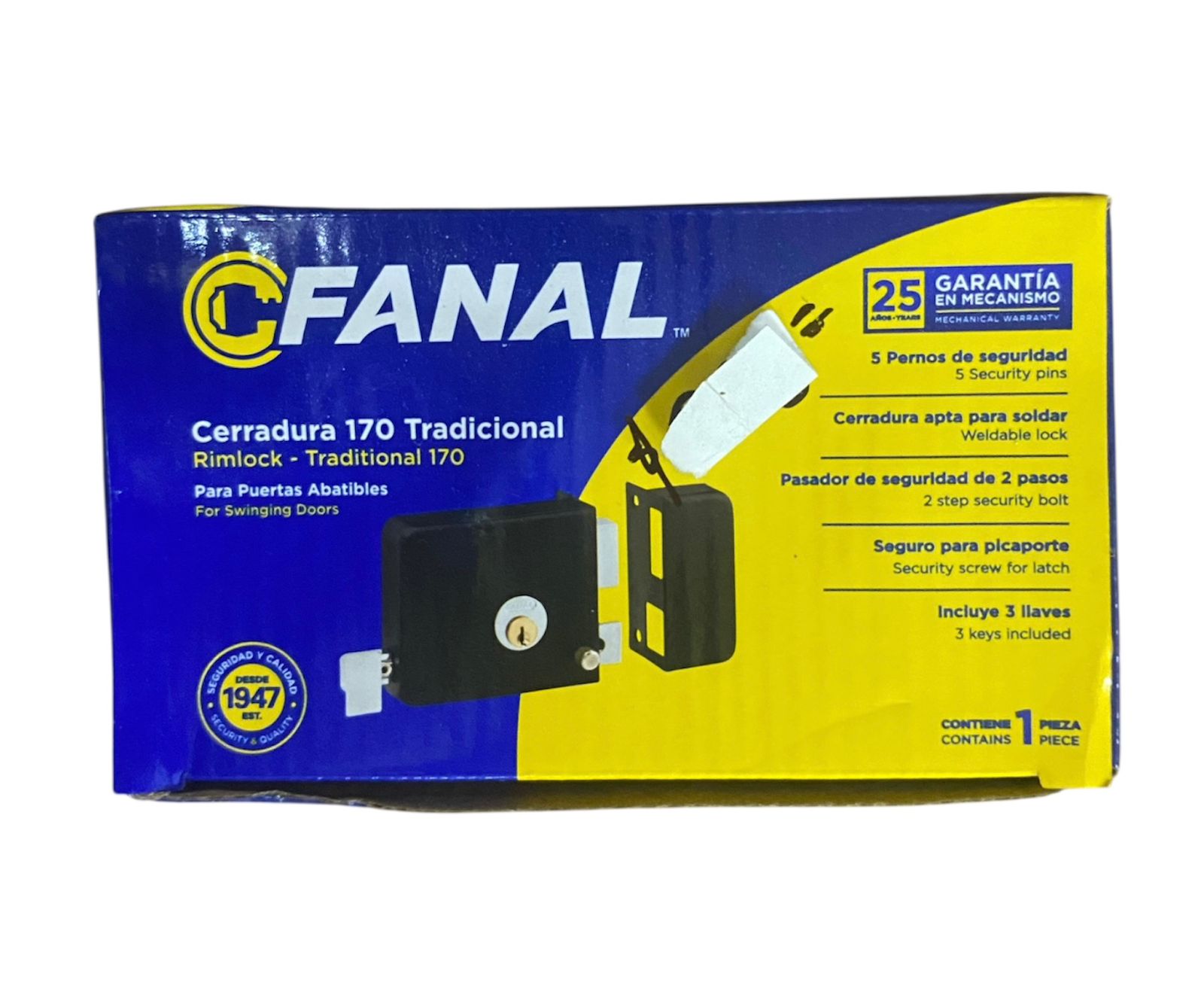 Cerradura De Sobreponer Derecha Fanal